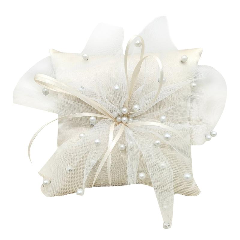 31BB PERLS LEARLS CUSHION WHIT - مراجعة Ring Bearer Pillow وسعره