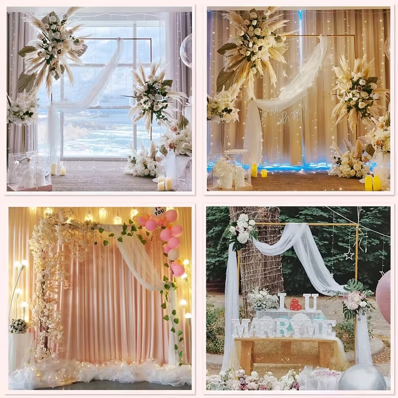 قوس زفاف معدني ذهبي مقاس 6.6 ق - مراجعة Wedding Balloon Arch وسعره