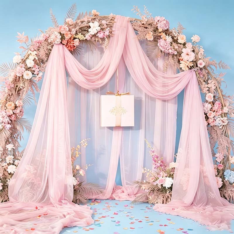 لفة قماش تول وردي فاتح ناعم، ق - مراجعة Wedding Balloon Arch وسعره
