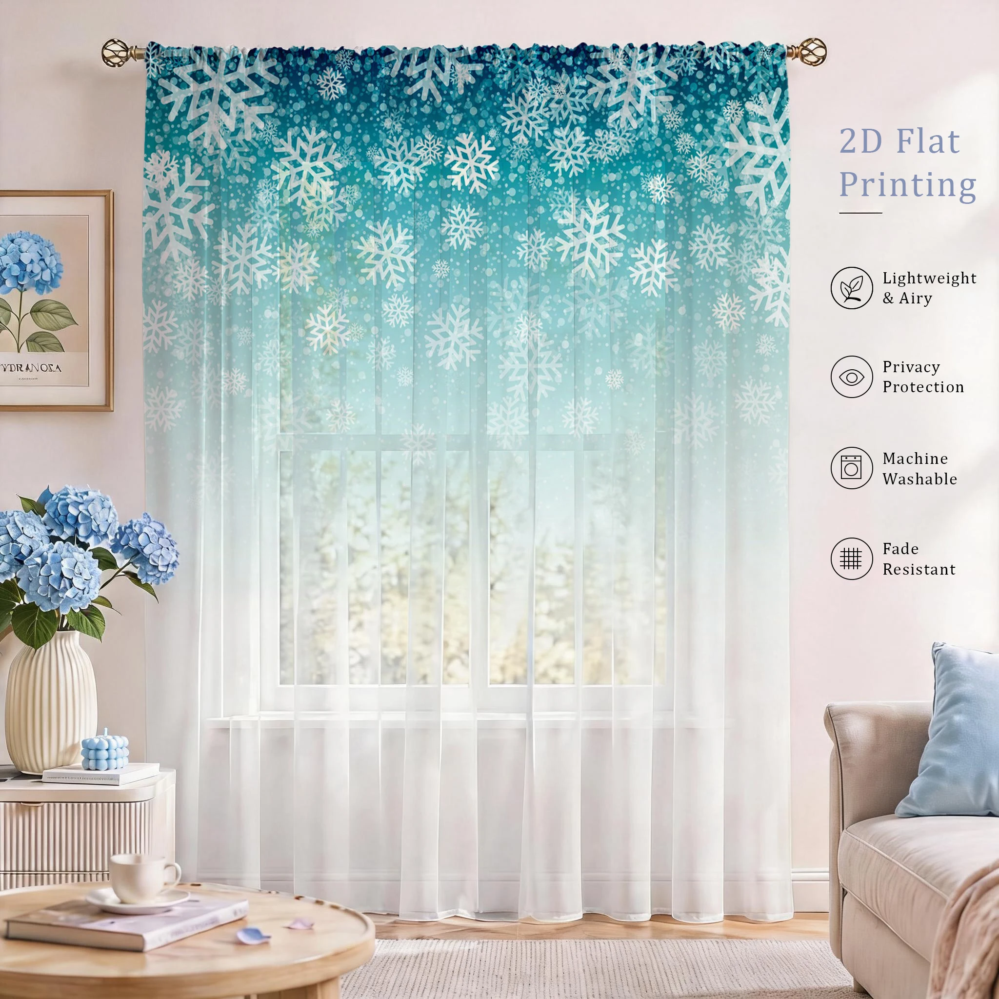 ستارة شفافة بنقشة زهور متدرجة، - مراجعة Good Floral & Wedding Decor Supply Photos وسعره