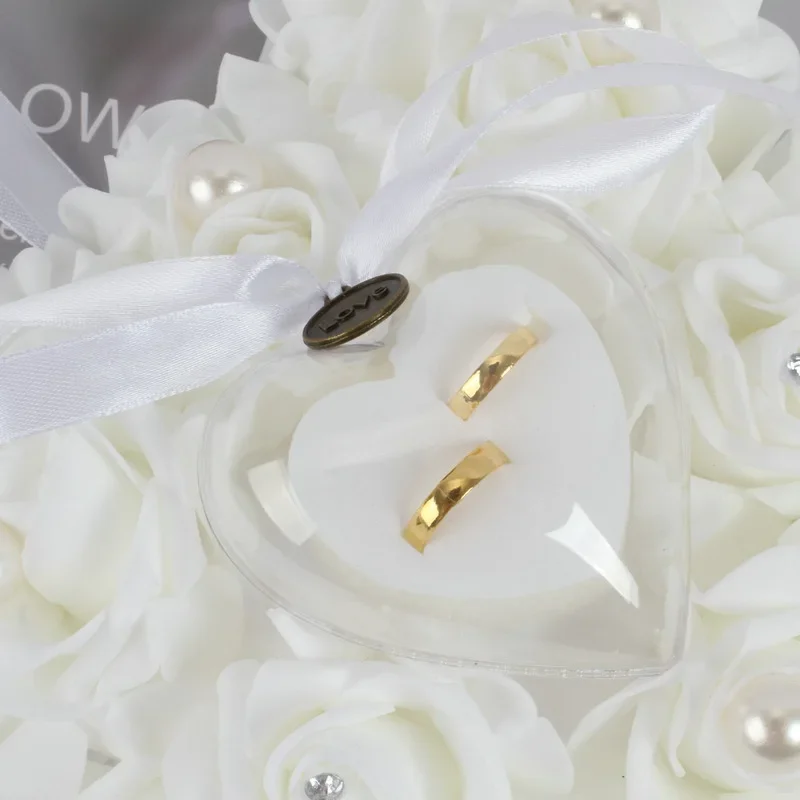 الأبيض حلقة حامل وسادة وسادة ح - مراجعة Ring Bearer Pillow وسعره