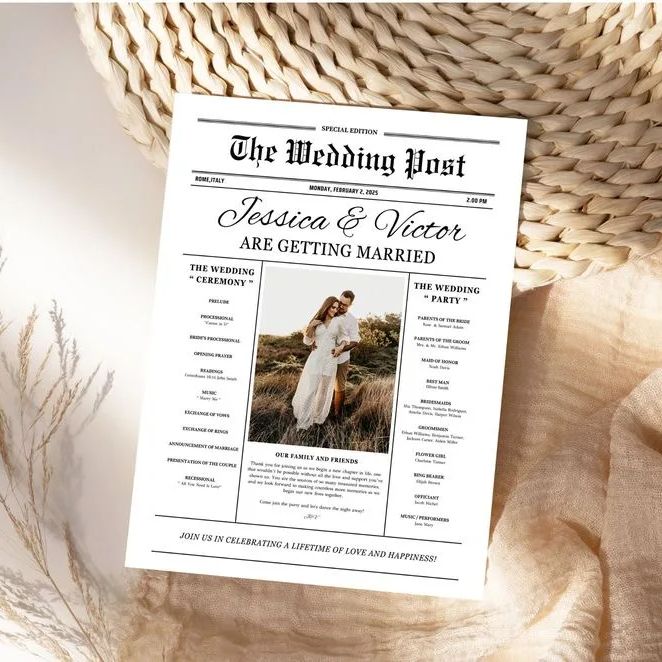 صورة مخصصة بطاقة صحيفة لدعوة ا - مراجعة Wedding Supply Business وسعره
