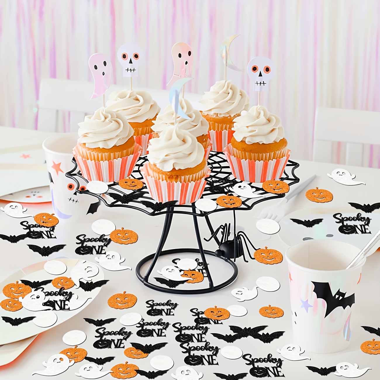 كونفيتي طاولة الهالوين باللون  - مراجعة Papercraft Supply Confetti وسعره