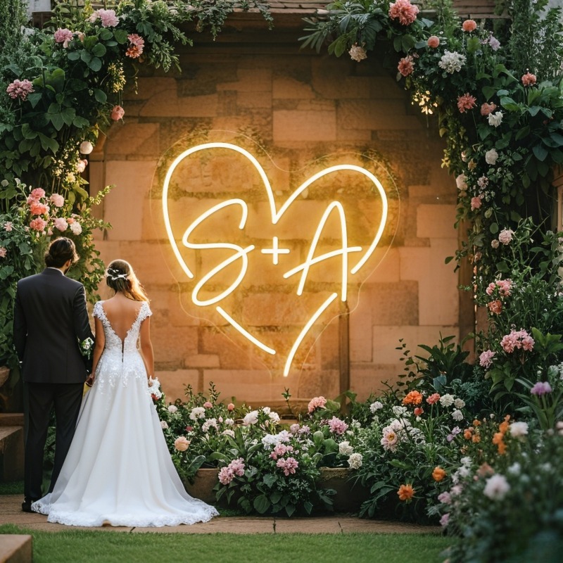 مخصص الأحرف الأولى القلب LED ا - مراجعة Wedding Party Supply وسعره
