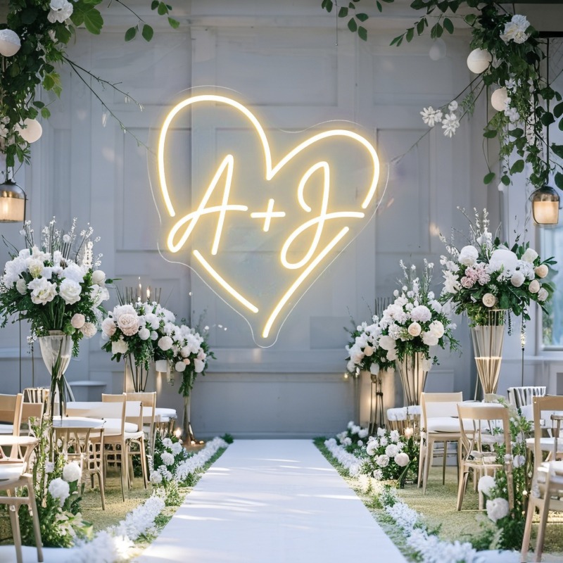 مخصص الأحرف الأولى القلب LED ا - مراجعة Wedding Party Supply وسعره