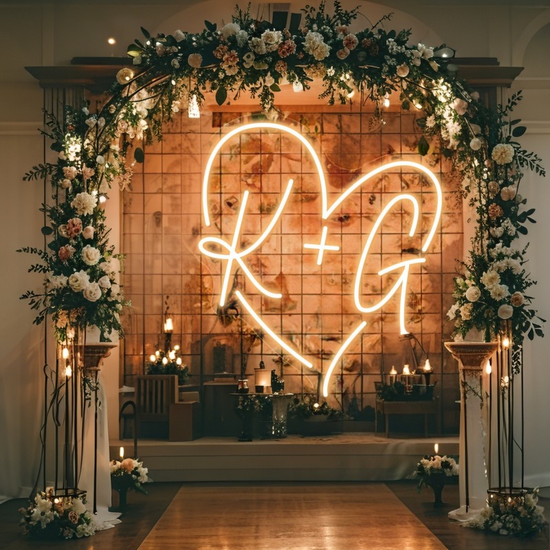 مخصص الأحرف الأولى القلب LED ا - مراجعة Wedding Party Supply وسعره