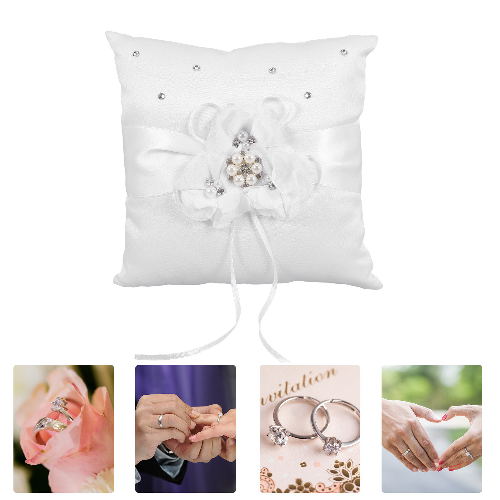 وسادة خاتم الزفاف 20×20 سم مزي - مراجعة Ring Bearer Pillow وسعره