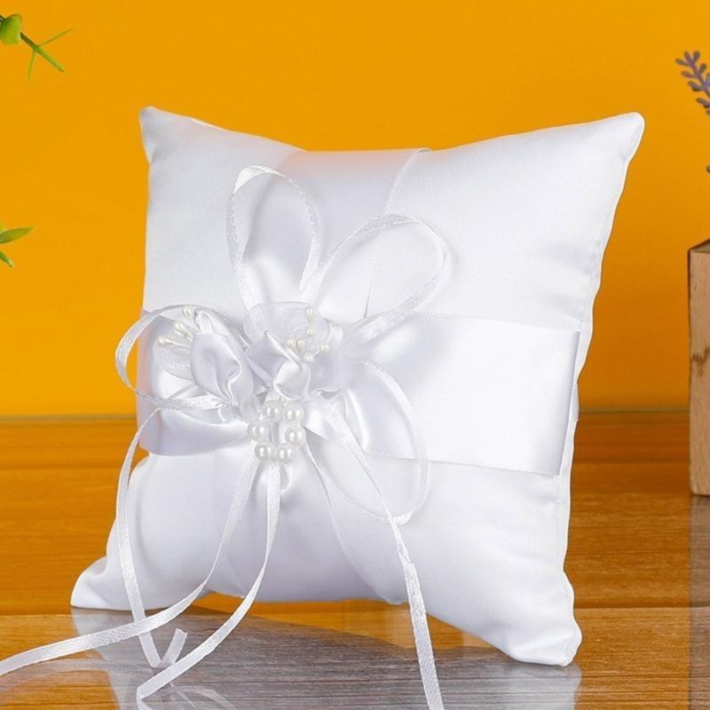 P9FE Wedding Pearls Rings Palo - مراجعة Ring Bearer Pillow وسعره